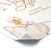 Roze Bow Gekke Gans Coquette Kaarten & Geschenken  Poster (Hoek)
