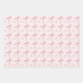 Roze Bow Gift Wrap Coquette Wrapping Paper Blush (Voorkant 3)