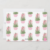 Roze Bow Ginger Jar Kerstboom Foto Feestdagenkaart (Achterkant)