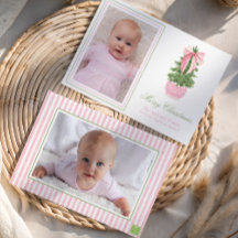 Roze Bow Ginger Jar Kerstboom Foto