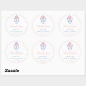 Roze Bow Ginger Jar Vrijgezellenfeest Hartelijk da Ronde Sticker (Vel)