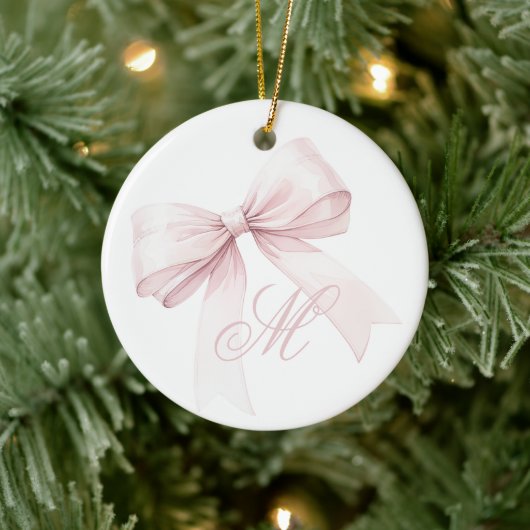 Roze Bow Kerst Ornament (Boom)