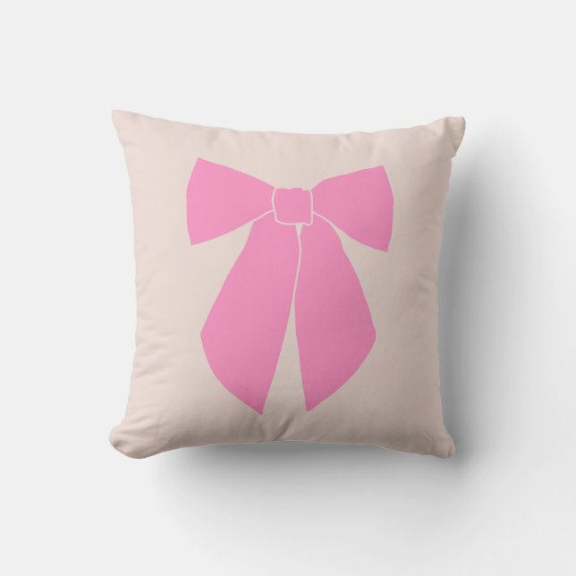 Roze bow kussen (Voorkant)