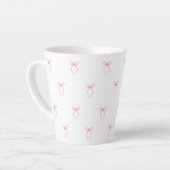Roze bow latte mok (Linkerhoek)