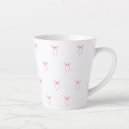Roze bow latte mok