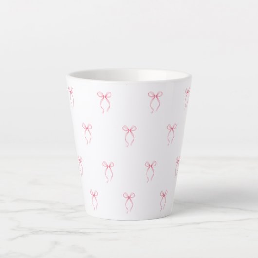 Roze bow latte mok (Voorkant)