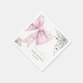 Roze Bow Little Boo Halloween Baby shower servet (Hoek)