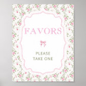 Roze Bow Love Shack  Baby shower gunsten Poster (Voorkant)