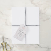  Roze Bow Meisje Baby shower Cadeaulabel (Met Touw)