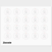  Roze Bow Meisje Baby shower Ronde Sticker (Vel)