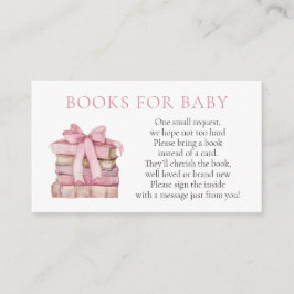 Roze Bow Meisje Boeken voor Baby insert kaart