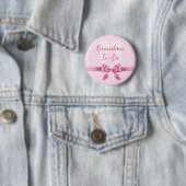 Roze Bow Oma om Baby shower Button (In situ)