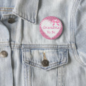 Roze Bow Oma om Baby shower Button (In situ)