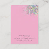 Roze Bow Oorbel Display Kaart Contactkaartje (Achterkant)