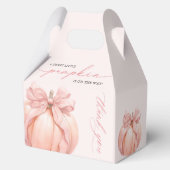 Roze Bow Pompoen Baby shower Favoriet Box Bedankdoosjes (Voorkant)
