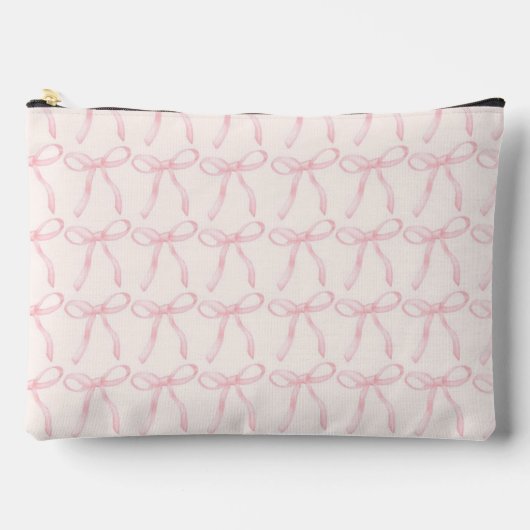 Roze Bow Print, Schattige en Coquette Accessoire P Etui (Voorkant)
