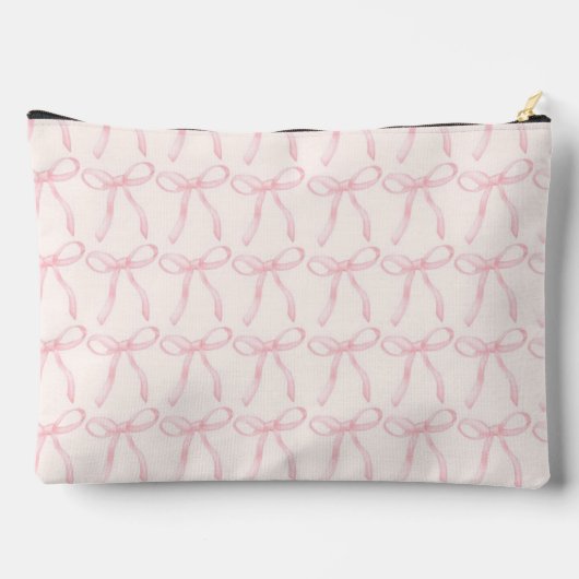 Roze Bow Print, Schattige en Coquette Accessoire P Etui (Achterkant)