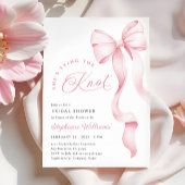 Roze Bow Ribbon Bruids Douche Uitnodiging