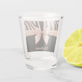 Roze bow shot glas (Achterkant)