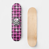 Roze Bow Skull Skateboard (Voorkant)