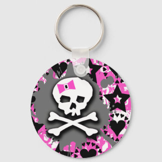 Roze bow sleutelhanger