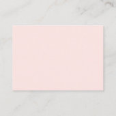 Roze Bow Snowflakes Baby shower Luier Raffle Informatiekaartje (Achterkant)