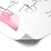 Roze Bow Sweet Little Bostique Zoete tafel Poster (Hoek)