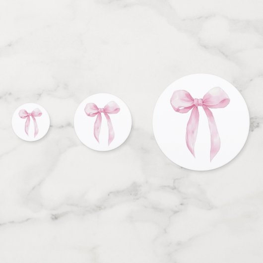 Roze Bow Table Confetti (Achterkanten)