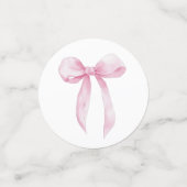 Roze Bow Table Confetti (Kleine voorkant)