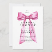 Roze Bow Vrijgezellenfeest Kaart (Voorkant)