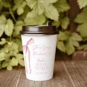 Roze Bow Vrijgezellenfeest papieren bekers, bruids Papieren Bekers