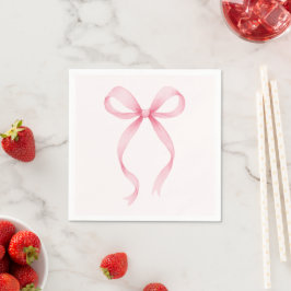 Roze Bow Vrijgezellenfeest Servet