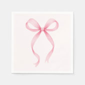 Roze Bow Vrijgezellenfeest Servet (Voorkant)