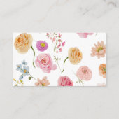 Roze Bow Wildflower aangepaste behuizing Kaart (Achterkant)