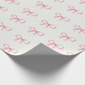 Roze Bow Wrapping papier (Hoek)