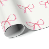 Roze Bow Wrapping papier (Rol Hoek)