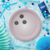 Roze Bowling Ball Papieren Bordje (Feest)