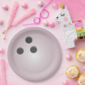 Roze Bowling Ball Papieren Bordje (Feest)