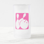 Roze Bowling Matglas Bierpul (Center)