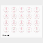 Roze Bows Coquette Labels Stickers Verjaardag (Vel)