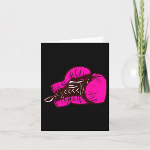 Roze boxinghandschoenen voor een meisje kaart