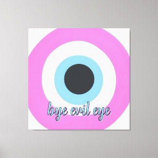 roze boze oog aanpasbare canvas kunst 🧿