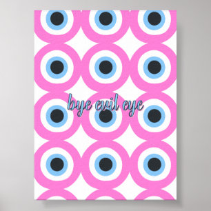 roze boze oog aanpasbare Poster 🧿