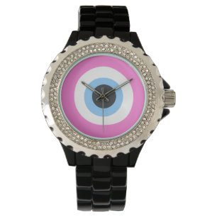 roze boze oog horloge