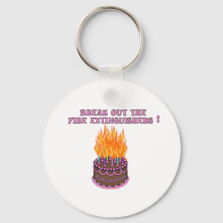 Roze brandblusapparaten - Birthday Cake Sleutelhanger