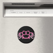 Roze brass Knuckles Magneet (Insitu (Vaatwasser))