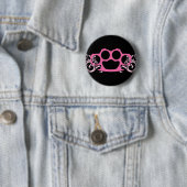 Roze brass Knuckles Ronde Button 5,7 Cm (In situ)