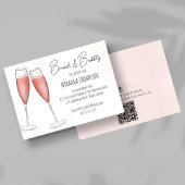 Roze bridal Brunch Shower QR Code Cadeauregister Kaart