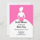 Roze bridal Shower Invitation Kaart (Voorkant)