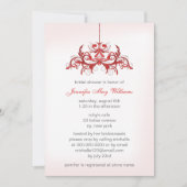 Roze Bridal Shower Invitations Kaart (Voorkant)